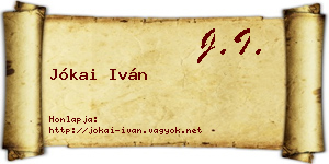 Jókai Iván névjegykártya